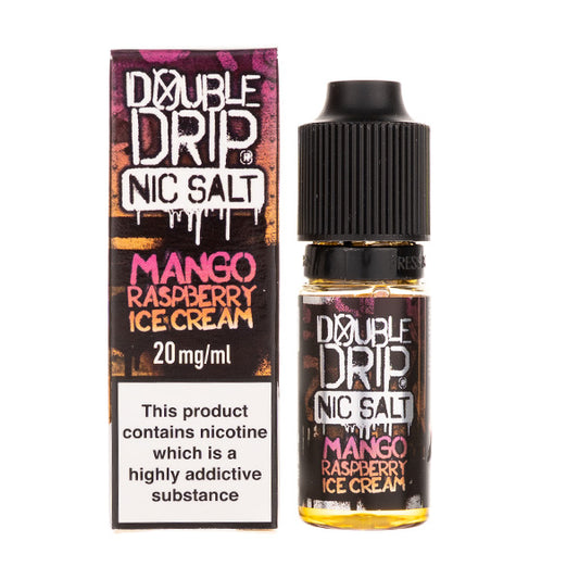 Mango Raspberry Ice Cream Nic Salt E-Liquid by Double Drip