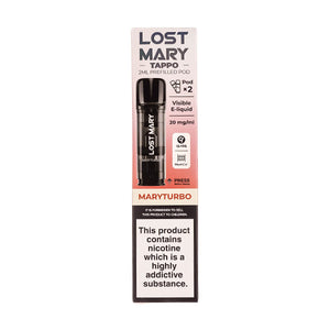 Maryturbo Tappo Prefilled Pods by Lost Mary in Box