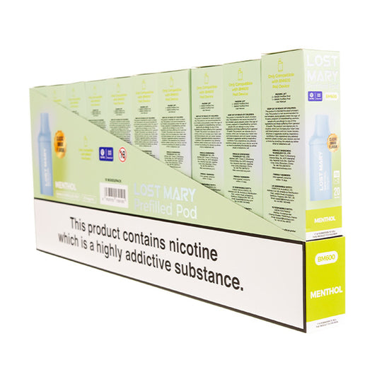 Lost Mary BM600 Prefilled Pods - 2PK [Box of 10] - Menthol 