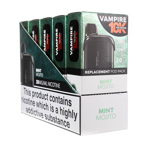 Vampire Vape 10K Prefilled Pod + Refill [Box of 5] - Mint Mojito