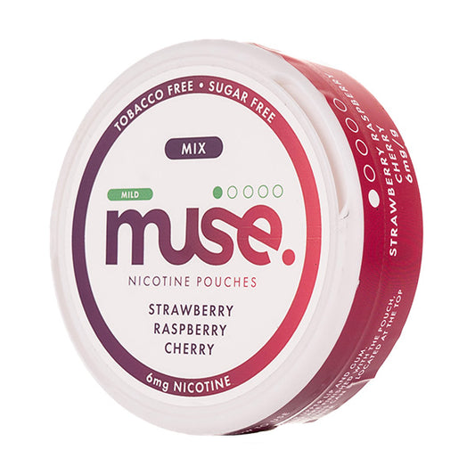 Strawberry Raspberry Cherry Nicotine Pouches by Muse 6mg