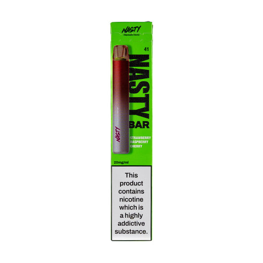 Nasty Juice Nasty Bar Disposable Vape in Strawberry Raspberry Cherry flavour