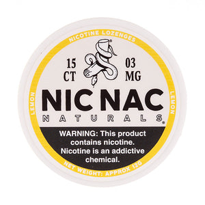 Lemon Nicotine Lozenges by Nic Nac Naturals - 3mg