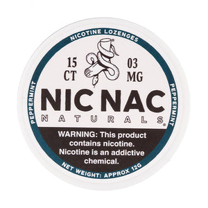 Peppermint Nicotine Lozenges by Nic Nac Naturals - 3mg