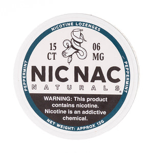 Peppermint Nicotine Lozenges by Nic Nac Naturals - 6mg
