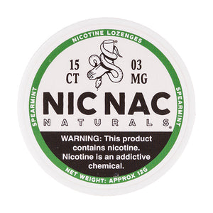Spearmint Nicotine Lozenges by Nic Nac Naturals - 3mg