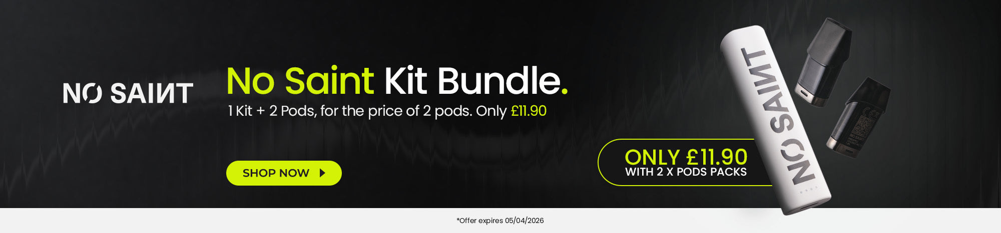 No Saint Prefilled Pod Kit Bundle - Buy for only £11.90