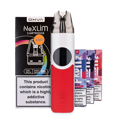 OXVA NeXlim Pod Kit Bundle - Incl. 1 Pack of Pods and 3 Nic Salts OXVA NeXlim Pod Kit Bundle - Incl. 1 Pack of Pods and 3 Nic Salts