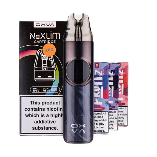 OXVA NeXlim Pod Kit Bundle - Incl. 1 Pack of Pods and 3 Nic Salts OXVA NeXlim Pod Kit Bundle - Incl. 1 Pack of Pods and 3 Nic Salts