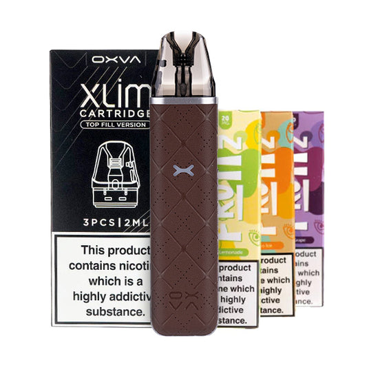Oxva Xlim Go Manual OXVA Xlim Go Pod Kit - 1000mAh Battery, 30W, Top Fill, Leather Design, Compatible With Xlim Pods, 2ml Capacity (Light Brown) Oxva Xlim Go Manual OXVA Xlim Go Pod Kit - 1000mAh Battery, 30W, Top Fill, Leather Design, Compatible With Xlim Pods, 2ml Capacity (Light Brown)