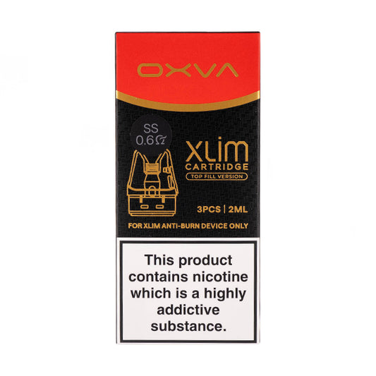 OXVA Xlim SS Top Fill Pods | 2ml Refillable Vape Cartridges | Vape Superstore OXVA Xlim SS Top Fill Pods | 2ml Refillable Vape Cartridges | Vape Superstore