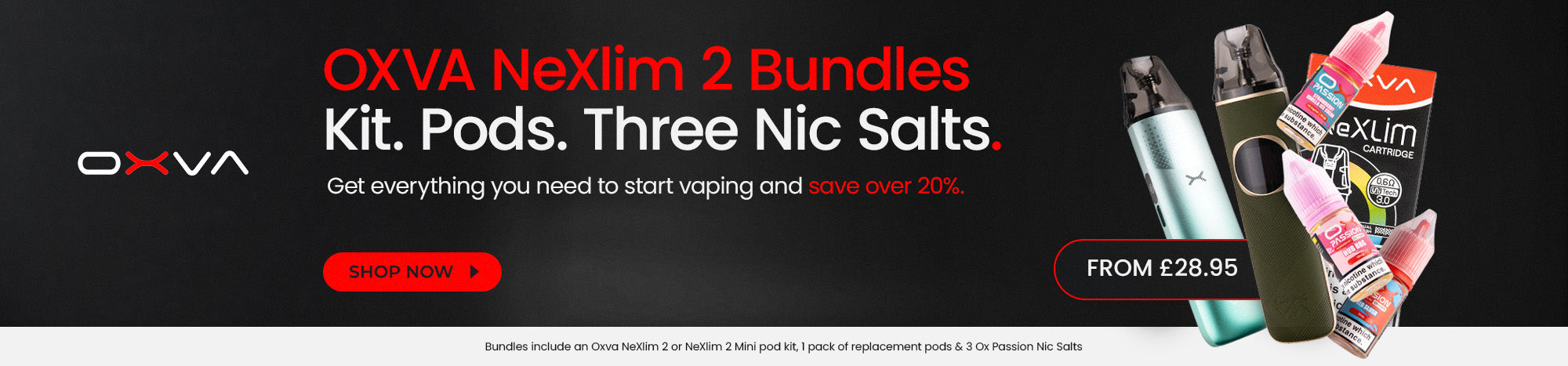 OXVA NeXlim 2, 3 Ox Passion Salts and Free Pod Pack