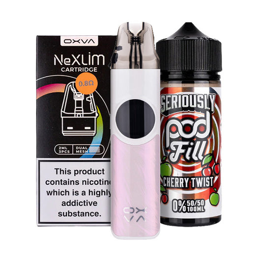 OXVA NeXlim Nicotine Free Bundle - Pearl Pink