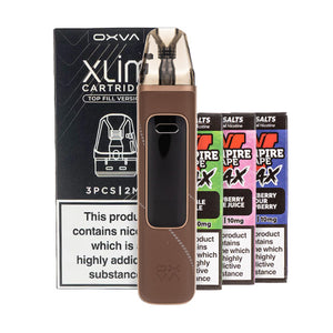 OXVA Xlim Pro 3 Pod Kit Bundle - Retro Brown