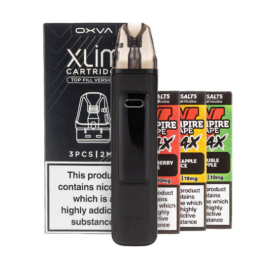 OXVA Xlim Pro 3 Pod Kit Bundle - Black Leather