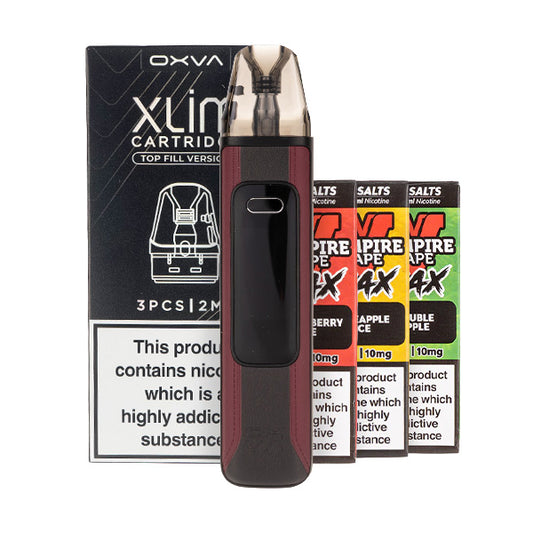 OXVA Xlim Pro 3 Pod Kit Bundle - Race Red