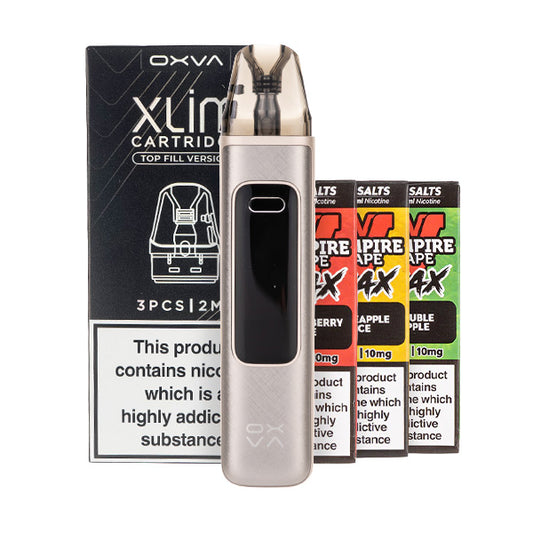OXVA Xlim Pro 3 Pod Kit Bundle - Titanium Silk