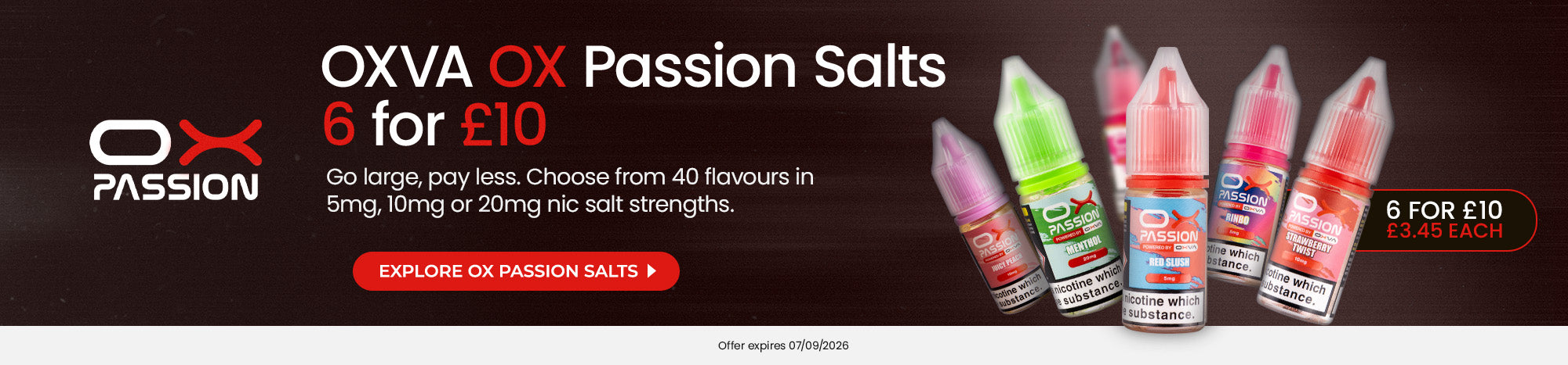 OXVA Ox Passion Salts - 6 for £10