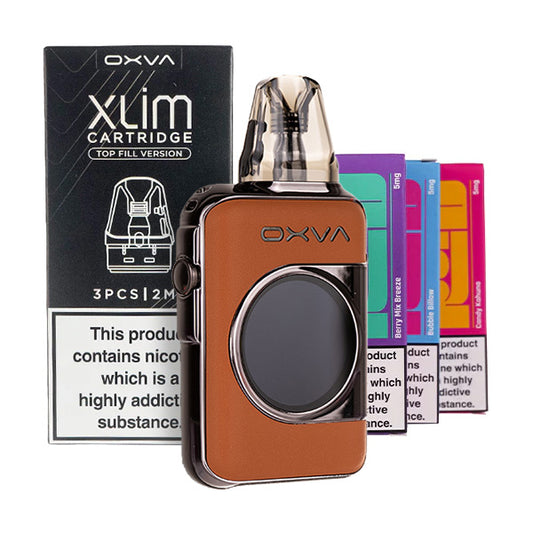 Oxva Xlim Sq Pro No Pod OXVA XLIM SQ PRO POD KIT - LEATHER Oxva Xlim Sq Pro No Pod OXVA XLIM SQ PRO POD KIT - LEATHER