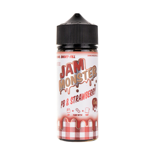 PB & Strawberry 100ml Shortfill E-Liquid by PB & Jam Monster