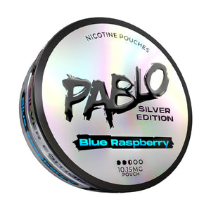 Blue Raspberry Silver Edition Nicotine Pouches by Pablo
