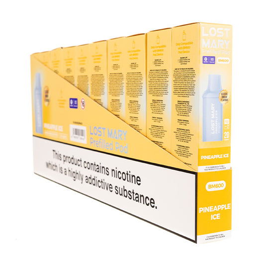 Lost Mary BM600 Prefilled Pods - 2PK [Box of 10] - Pineapple Ice