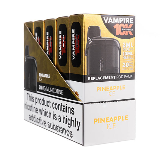 Vampire Vape 10K Prefilled Pod + Refill [Box of 5] - Pineapple Ice