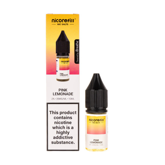 Pink Lemonade Nic Salt E-liquid by Nicorefill