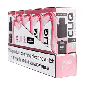 Avomi Cliq 6000 Prefilled Pod + Refill [Box of 5] - Pink Lemonade