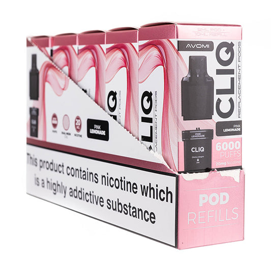 Avomi Cliq 6000 Prefilled Pod + Refill [Box of 5] - Pink Lemonade