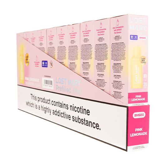 Lost Mary BM600 Prefilled Pods - 2PK [Box of 10] - Pink Lemonade