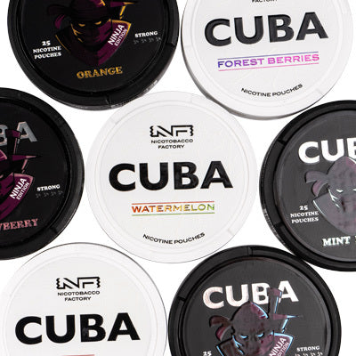 Cuba Nicotine Pouches tub selection
