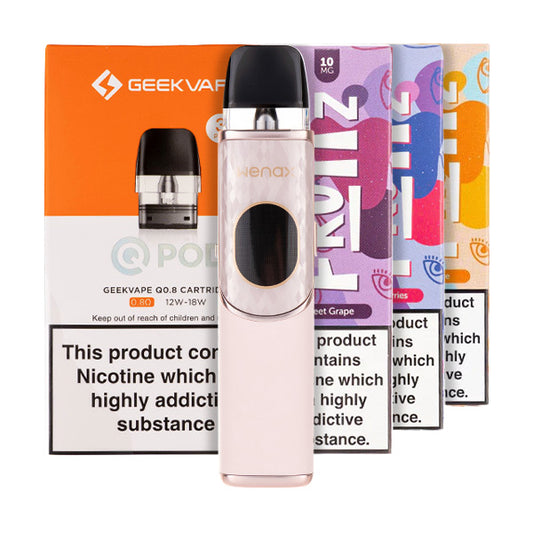 Geek Vape Wenax Q2 Pod Kit Bundle Powder Pink