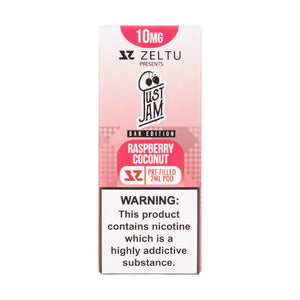 Raspberry Coconut X3 Just Jam Prefilled Pods by Zeltu - 10mg