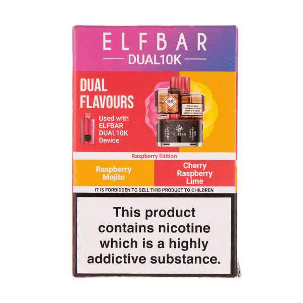Elfbar Pod Grape Raspberry Elf Bar Raspberry Edition Dual 10k Refill Pack | Free UK delivery over £20
