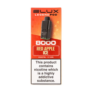 Red Apple Ice Legend 8000 Prefilled Pod + Refill by Elux