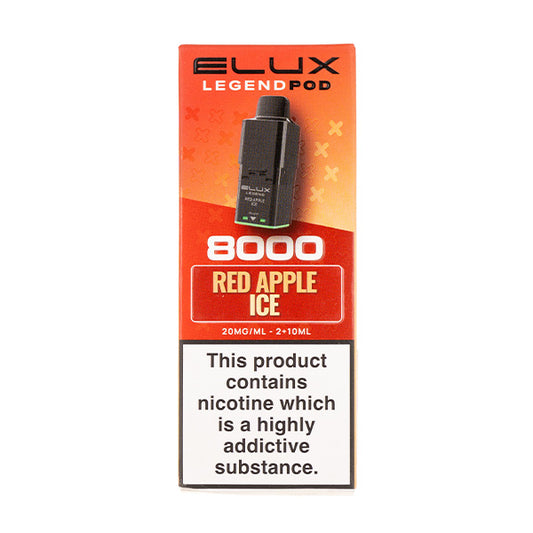 Red Apple Ice Legend 8000 Prefilled Pod + Refill by Elux