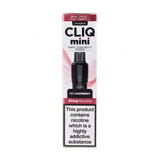 Red Raspberry Cliq Mini Prefilled Pod + Refill by Avomi