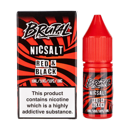 Red & Black 10ml Nic Salt E-Liquid by Brutal