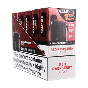 Vampire Vape 10K Prefilled Pod + Refill [Box of 5] - Red Raspberry Blast