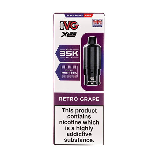 Retro Grape XL35 Prefilled Pod + Refills by IVG