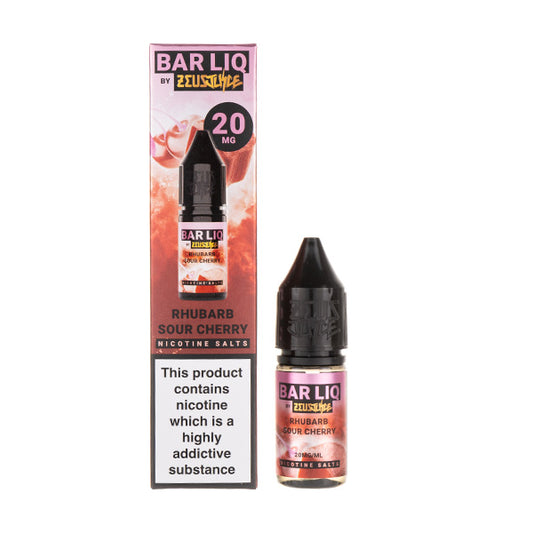 Rhubarb Sour Cherry Nic Salt E-Liquid by Zeus Juice Bar Liq 20mg