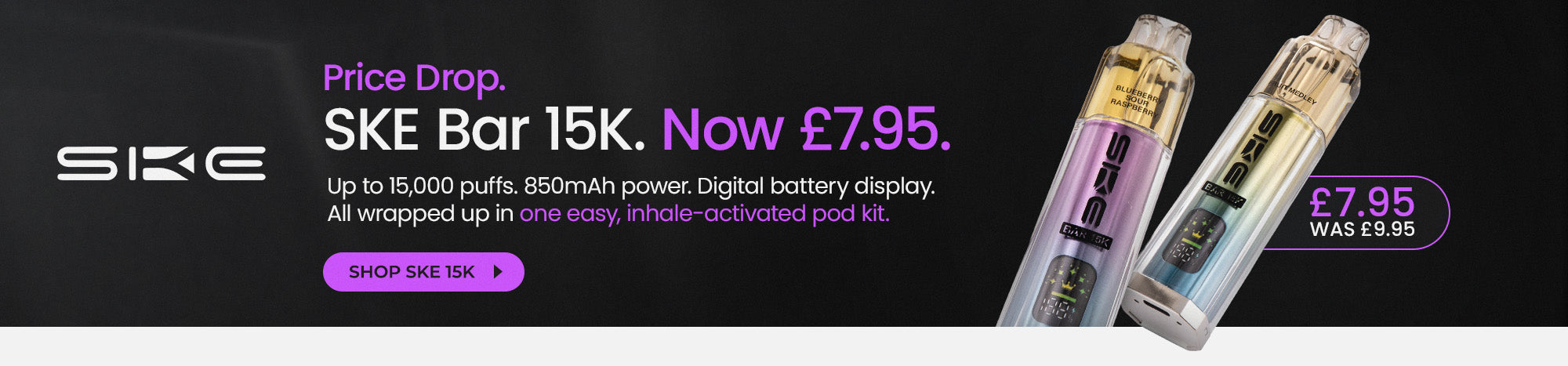 Shop the SKE 15K Prefilled Pod Kit for £7.95