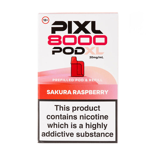 Sakura Raspberry Pixl 8000 Prefilled Pod + Refill by Pixl