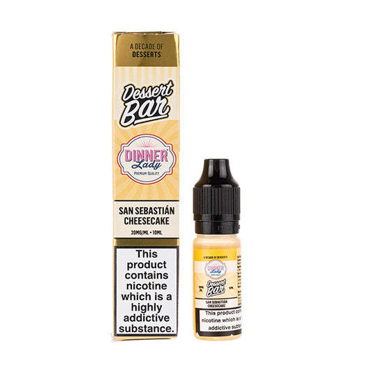 San Sebastian Cheesecake Nic Salt E-Liquid by Dinner Lady Dessert Bar Salts