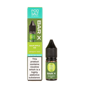 Sour Apple Ice Nic Salt E-Liquid by Pod Salt Bar X