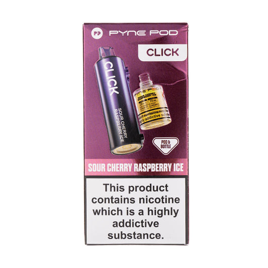Sour Cherry Raspberry Ice Pyne Pod Click Pod & Bottle