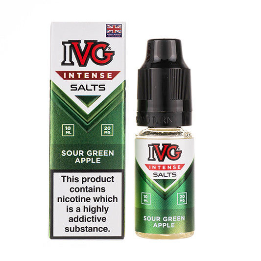 Sour Green Apple Nic Salt E-Liquid by IVG Intense Salts