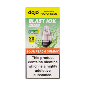 Sour Peach Gummy Dojo Blast 10K Prefilled Pod + Refill by Vaporesso