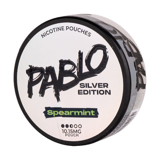 Spearmint Silver Edition Nicotine Pouches by Pablo